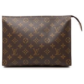 Borsa a pochette Louis Vuitton Monogram Toiletry Pouch 26 marrone