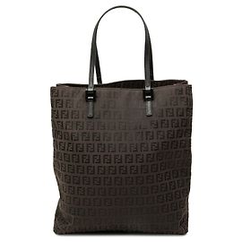 Fendi Zucchino Canvas Tote braun