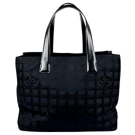 Borsa Tote Chanel New Travel Line in nylon nero