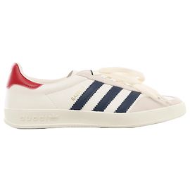 Sneakers Gucci x Adidas Gazelle in pelle White HQ8849, Taglia EU 40
