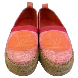 Louis Vuitton Espadrilles aus rosa und orangefarbenem Canvas