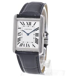 Cartier Tank Solo Quartz Stainless Steel and Leather 27