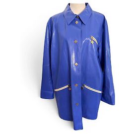 Giacca Nina Ricci in PVC blu