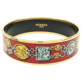 Hermès Bracciale HERMES Email GM Bangle Placcato Oro Rosso