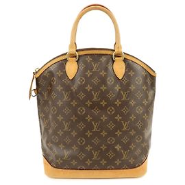 Louis Vuitton Monogram Lockit Vertical Hand Bag Brown M40103