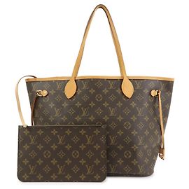 Louis Vuitton Monogram Neverfull MM Shopper Schultertasche Braun M40995