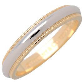Tiffany & Co Milgrain Ring PT900 750YG Platin Gelbgold