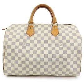 Louis Vuitton Damier Azur Speedy 35 Boston Bag Hand Bag N41535