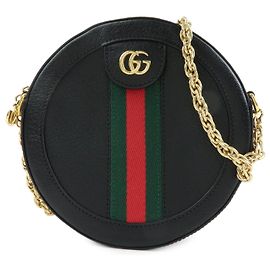 GUCCI Ophidia Sherry Mini Runde Schultertasche mit Kette 550618