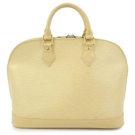 Louis Vuitton Alma Epi Leather Hand Bag Vanilla M5214A