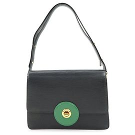 Borsa a tracolla Louis Vuitton Epi Free Run Noir Borneo Green M52414