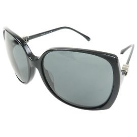 Gafas de sol de plástico CHANEL COCO Mark 61□16 Black 5216-A
