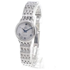 Omega De Ville Prestige Quartz aus Edelstahl und Roségold mit Diamantmarkierungen 27