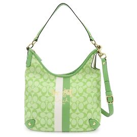 Borsa 2Way COACH Signature PVC Leather Borsa a Tracolla Borsa a Mano Green