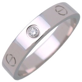 Anello Cartier Mini Love 1P Diamante K18 750WG #57 US8 EU57 HK18