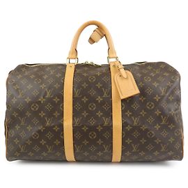 Louis Vuitton Monogram Keep All 50 Boston Bag Brown M41426