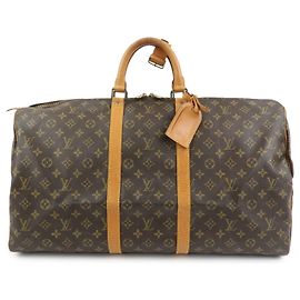 Borsa Boston Louis Vuitton Monogram Keep All 55 Marrone M41424