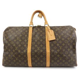 Louis Vuitton Monogram Keep All 55 Boston Bag Brown M41424