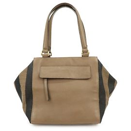 FENDI Pequin Shopper aus Leder, Canvas und Wildleder, Braun 8BN251