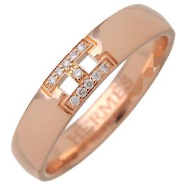 Hermès Anillo HERMES Ever Hercules 11P Diamante K18 750PG #47 US4 EU47 HK8