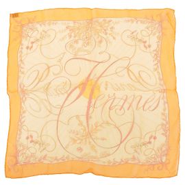 Hermès HERMES Carre 45 Seidentuch 100% Seide EFFLUVES Orange