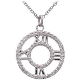 Tiffany & Co Tiffany&Co. Atlas Open Diamond Halskette K18 750WG White Gold