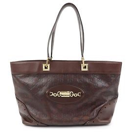GUCCI Guccissima Leder-Tote Bag Handtasche Braun 145993
