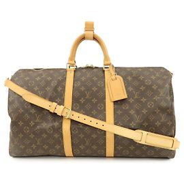 Louis Vuitton Monogram Keep All Bandouliere 55 Boston Bag M41414