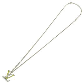 Collana Louis Vuitton in metallo laccato Bianco Giallo M00526