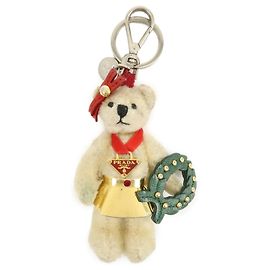 Portachiavi PRADA Motivo Orso Natale 2012 Beige Rosso