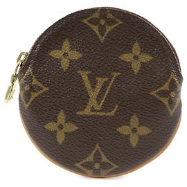 Louis Vuitton Monogram Porte Monnaie Rond Coin Case Brown M61926