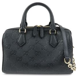 GUCCI Bolsa 2Way em couro Guccissima Bolsa de mão Bolsa de ombro 815255