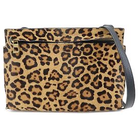 Borsa a tracolla LOEWE Unborn in pelle di vitello Leopard Brown Black