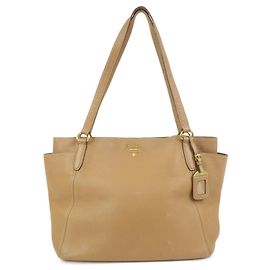 PRADA Shopper und Schultertasche aus Vitello Daino Leder Braun BR4970