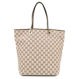 Borsa Tote e Borsa a Mano GUCCI GG Monogram Canvas Leather Brown 002.1098