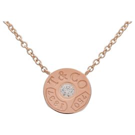 Collar Tiffany & Co 1837 1P Diamante K18 750PG Rose Gold