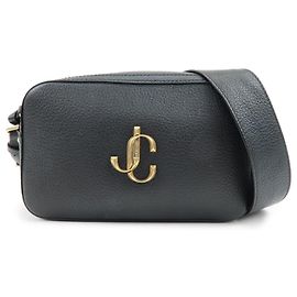 JIMMY CHOO VARENNE Leder Schultertasche Crossbody Bag Schwarz