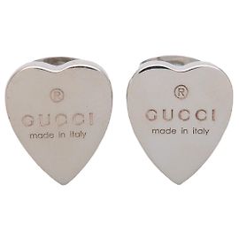 Orecchini GUCCI Trademark a forma di cuore SV925 Silver