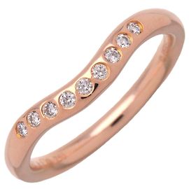 Tiffany & Co Curved Band 9P Diamantring K18 750PG Roségold US3.75
