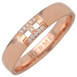 Hermès Anillo HERMES Ever Hercules 11P Diamantes K18 750PG Oro Rosa #52 US6.25