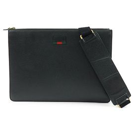 GUCCI Bolsa de Ombro e Tiracolo 2Way Sherry em Couro Black 450976