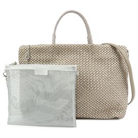 Autre Marque ANTEPRIMA Bolso de PVC 2Way Bolso de Mano Bolso de Hombro Beige