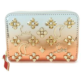 Portamonete Christian Louboutin Panettone in pelle verniciata
