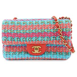 Bolsa de Ombro CHANEL Mini Flap Bag 20 em Tweed de Fibras Mistas A69900