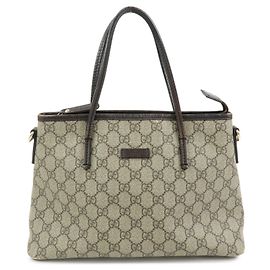 Borsa 2Way GUCCI GG Supreme in pelle Borsa a mano Marrone Beige 353440