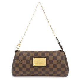 Louis Vuitton Damier Ebene Eva 2Way Hand Bag Chain Shoulder Bag N55213