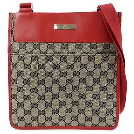 Borsa a tracolla GUCCI GG Canvas Leather Rossa 019・0348・200047