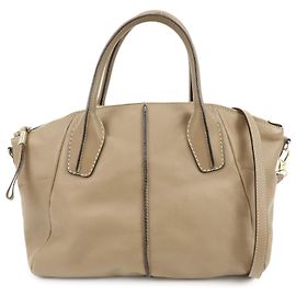 Borsa 2Way TOD'S in pelle con cuciture Borsa Boston Borsa a tracolla Marrone