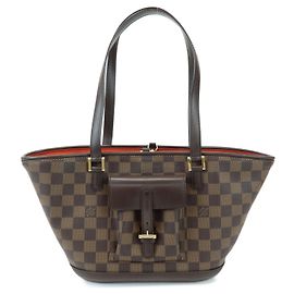 Louis Vuitton Damier Manosque PM Canvas Tote Bag Ebene N51121