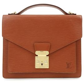 Louis Vuitton Epi Monceau Borsa 2way Borsa a Mano Kenya Brown M52123